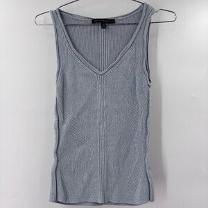 White House Black Market Sleeveless Knit Tank Blue Size Medium